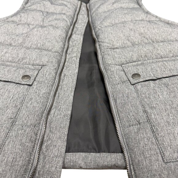 EUC Men's H&M Puffer Zip Vest Quilted Gray | 38 R - Picture 3 of 10
